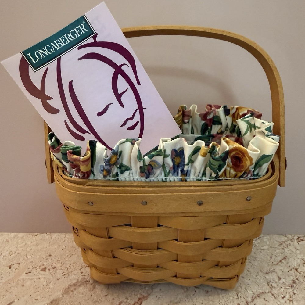 Longaberger 1997 Horizon of Hope Basket with Liner Protector & Papers USA #18724